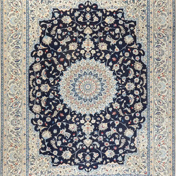 Blauw Nain handgeknoopt tapijt