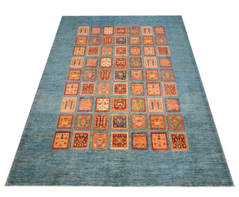 Handknotted Heriz Ghazni rug, 310x248 cm, featuring traditional oriental design and intricate patterns in rich colors.