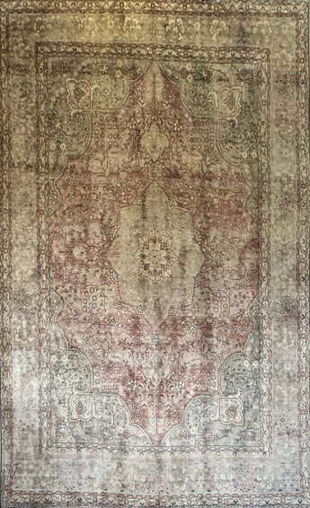Handwoven modern Tabriz rug by Heriz, 397x300 cm, featuring intricate patterns and vibrant colors in a high-quality textile.