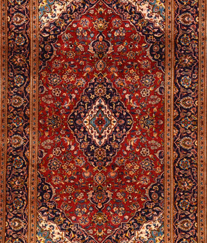 Handgeknoopt oosters Kashan 302x198 cm