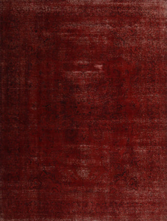 Vintage Heriz handwoven modern rug, 376x282 cm, featuring intricate geometric patterns and rich colors in a classic design.