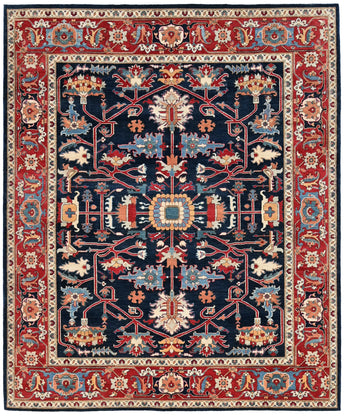 Heriz Farahan Moderne Oosterse rug Nr.65256, intricate patterned Kleden with traditional design, on a neutral background.