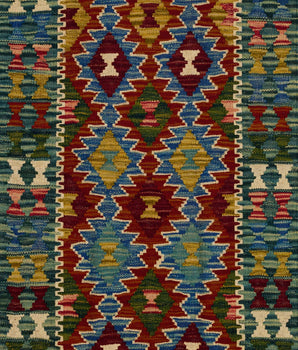Handgeweven oosters Kelim Chobi 147x65 cm