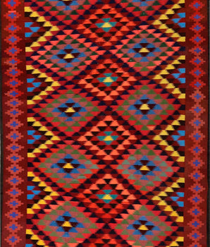 Handgeweven oosters Kelim-Fars 488x175 cm