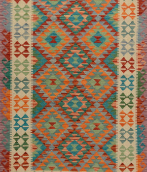 Handgeweven oosters Kelim Chobi 186x128 cm