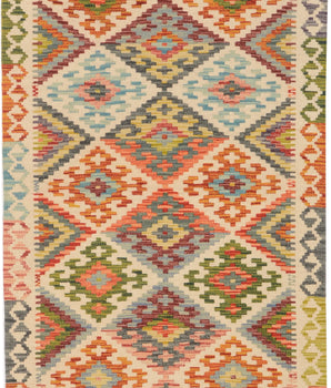 Handgeweven oosters Kelim Chobi 249x84 cm