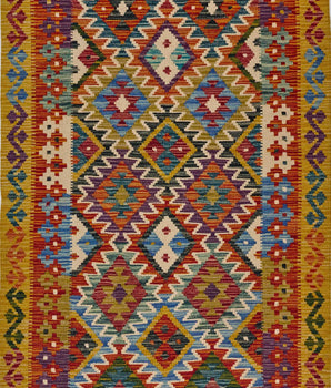 Handgeweven oosters Kelim Chobi 196x100 cm