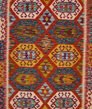 Handgeweven oosters Kelim Chobi 140x97 cm